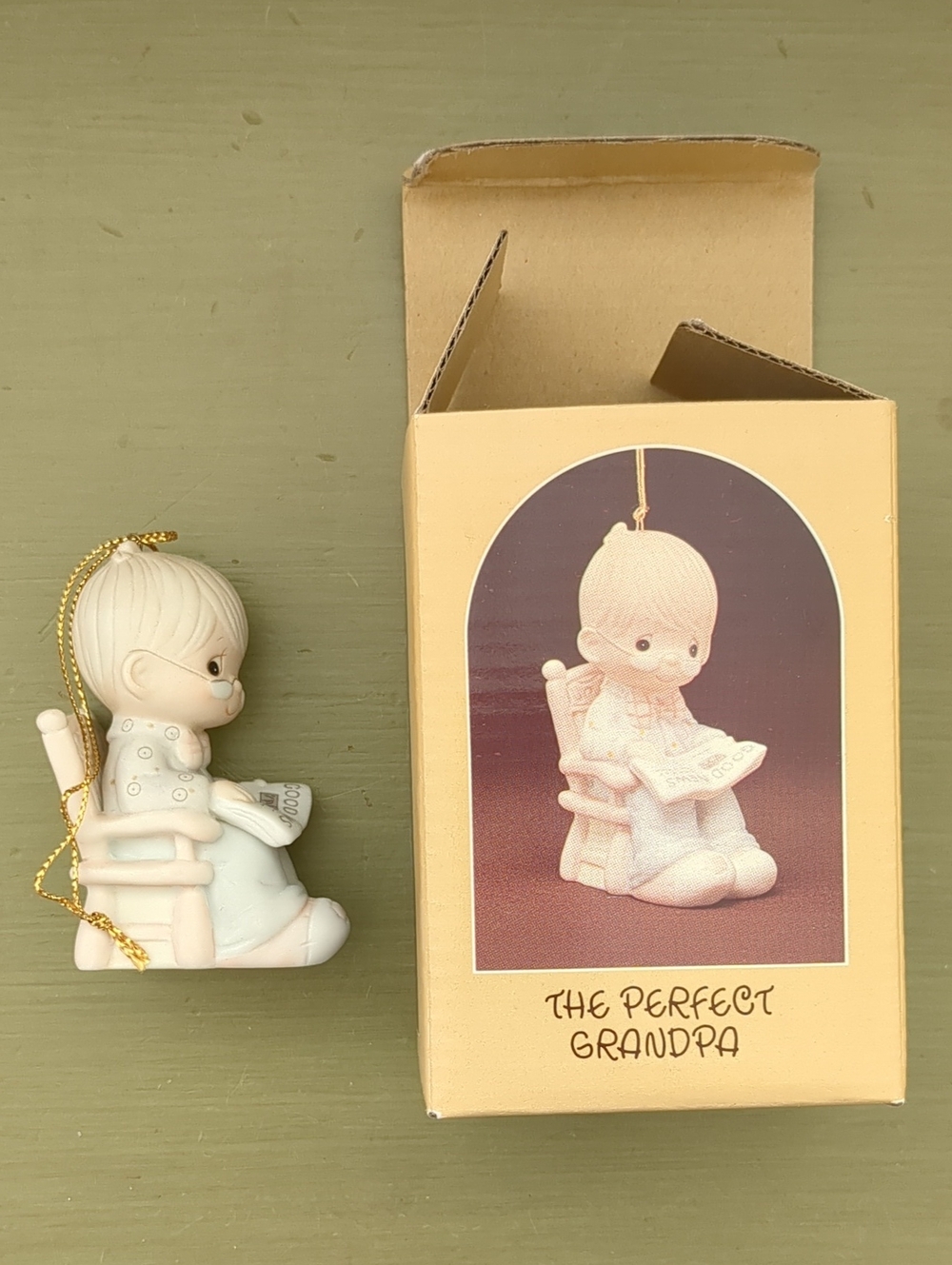 The Perfect Grandpa Precious Moments 1983 Christmas Ornament